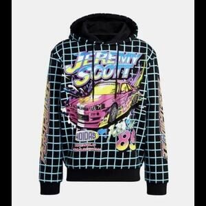 Adidas Jeremy Scott Rally Lifestyle Hoodie Unisex Black Multi $120 Large & XL